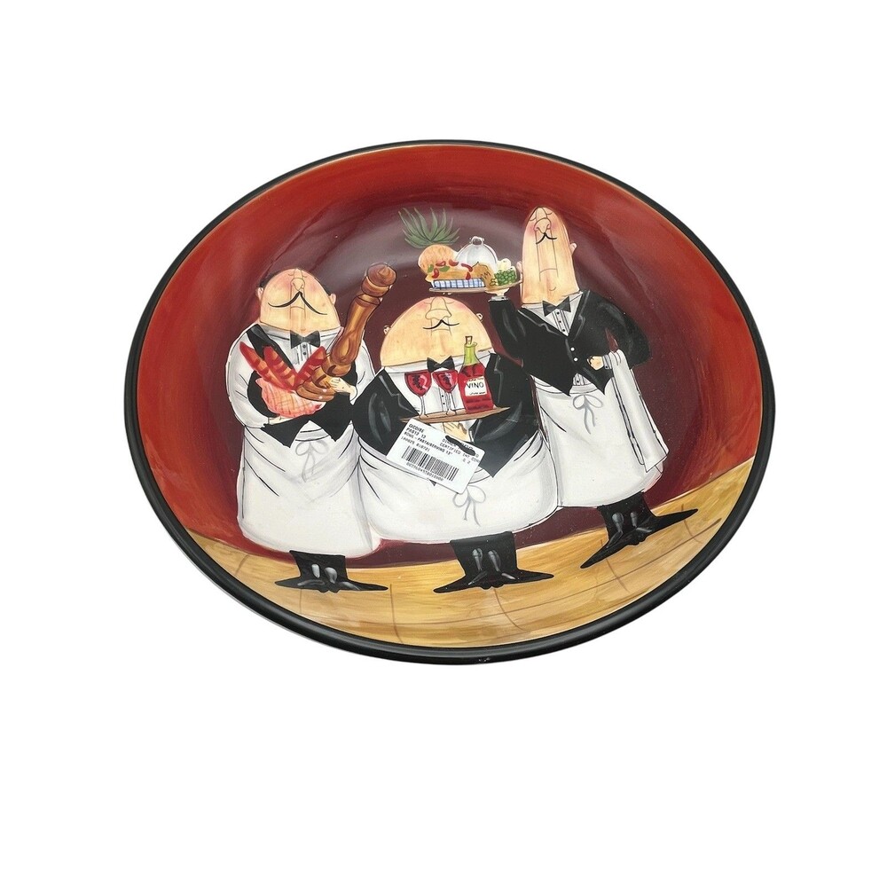 Certified International Dinner Is Served 4 Salad Plates 13 in Pasta Bowl New - Picture 2 of 8